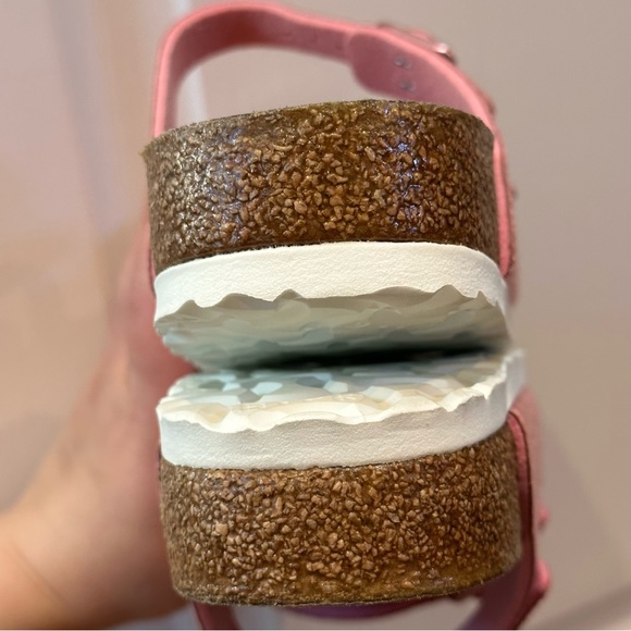 BIRKENSTOCK Florida Fresh Shinny Snake Rose Vegan Sandals Size 38 N - Picture 6 of 8